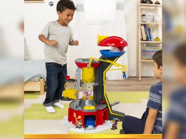 Lot 96-227658 - Paw Patrol, Mighty Lookout Tower open box, unsure if any pieces have fallen out, Missing dog action ...