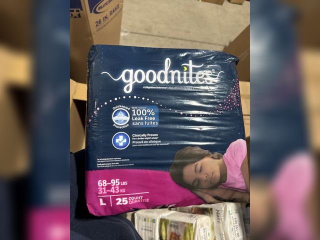 Lot 96-197471 - Goodnites Girls' Nighttime Bedwetting Underwear, Size Large (68-95 lbs), 75 Ct (3 Packs of 25), Pack...