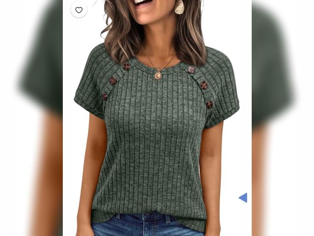 Lot 96-232471 - SUNBS Women's Top Small Blouse Crew Neck Short Sleeve Casual Tunic Tops Fashion Shirts New
