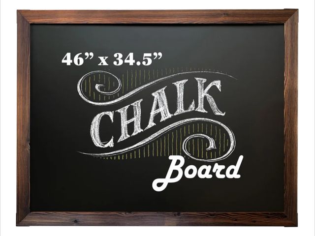 Lot 96-164230 - Loddie Doddie Magnetic Chalkboard - 46" x 34.5" with Rustic Frame - Easy-to-Erase Large Magnetic Boa...