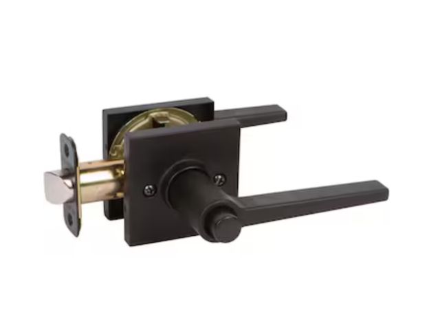 Lot 96-163300 - Delaney Hardware Delaney Contemporary Black Interior Bed/Bath Privacy Door Handle