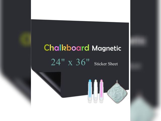Lot 96-164426 - Chalk Board Contact Paper with Adhesive, 24" x 36" Magnetic Chalkboards for Wall, Wallpaper Sheets f...