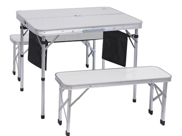 Lot 96-176570 - Nice C Folding Picnic Table, Portable Picnic Table, Folding Table with Bench, Outdoor Table and Chai...