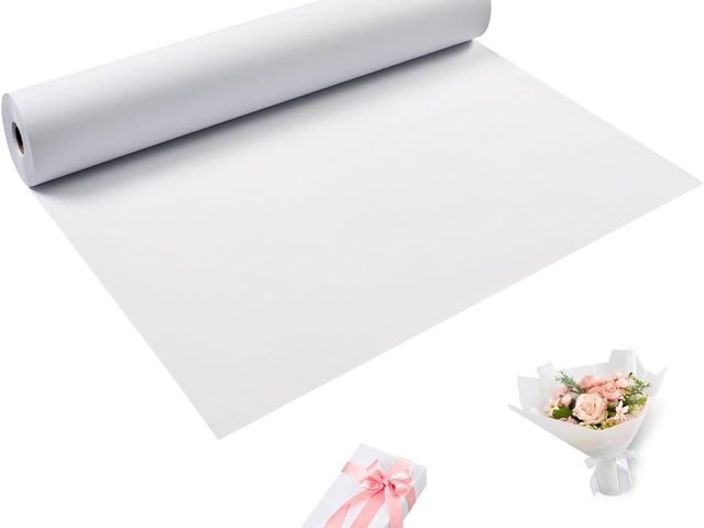 Lot 96-164465 - White Wrapping Paper Roll 30"x 1200" Craft Paper Roll for Drawing Painting Art Supplies, White Paper...