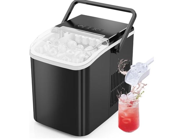 Lot 96-233344 - Countertop Ice Maker Portable Ice Machine 9 Cubes Ready in 6 Mins, 26.5lbs in 24Hrs, 2 Sizes for Hom...
