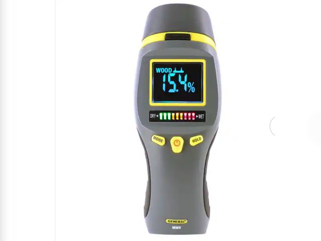 Lot 96-199063 - General Tools Combo Pin and Pinless Moisture Meter for Water Damage and Mold Prevention New