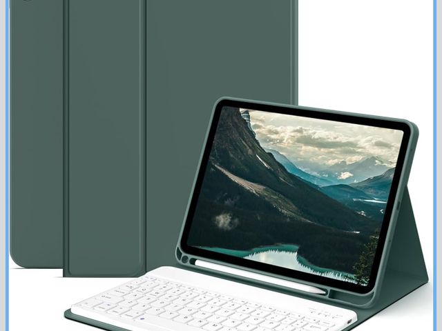 Lot 96-191502 - JKSML Keyboard Case for iPad (A16) 11th Generation 2025 11in and 10th Gen 2022 10.9in, Detachable Wi...