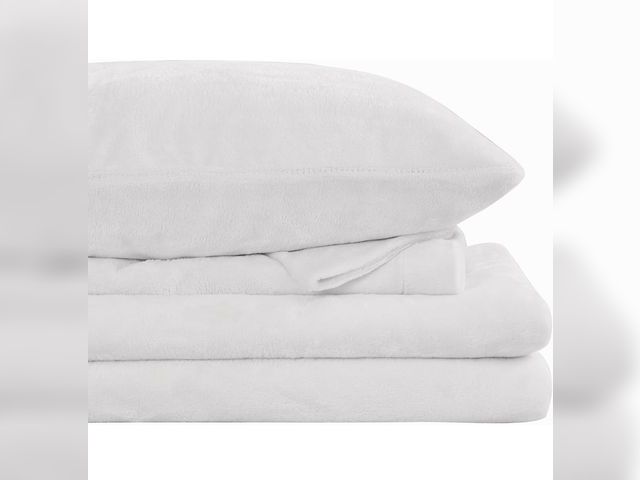 Lot 96-191255 - Viviland Plush Micro Fleece Twin Bed Sheet Set - Soft Fuzzy Polar Fleece Velour Velvet Sheets - Extr...