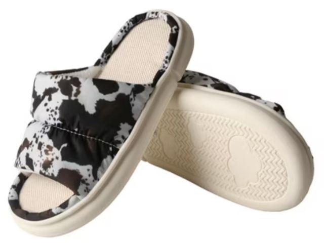 Lot 96-230801 - TMA EYES Multicolor Printed All-Season Women's Linen Slippers - Breathable, Soft Sole, Indoor Slippe...