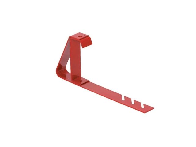 Lot 96-233425 - Qual Craft 6 In. x 90 Degree Red Fixed Steel Roof Bracket New