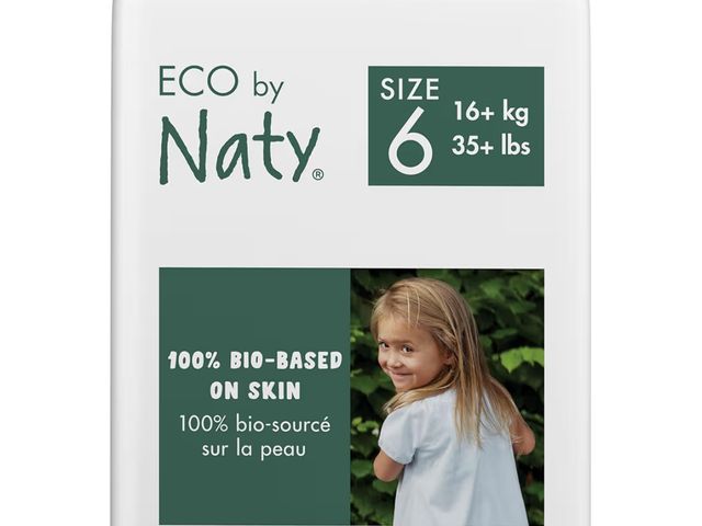 Lot 96-197470 - Eco by Naty Baby Diapers - Plant-Based Eco-Friendly Diapers, Great for Baby Sensitive Skin and Helps...