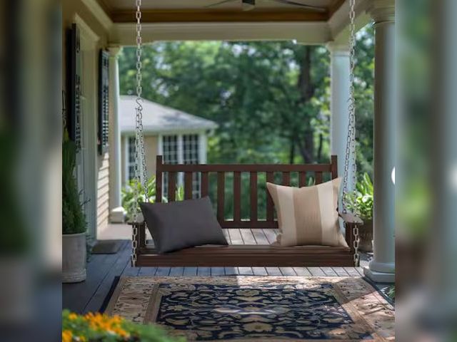 Lot 96-173053 - VEIKOUS
4 ft. Wood Patio Porch Swing Outdoor With Chains and Curved Bench, Carbonized
MSRP $138
New