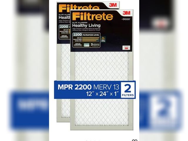 Lot 96-177021 - 10 filters total, 5 2 packs 
Filtrete 16x25x1 AC Furnace Air Filter, MERV 13, mok MPR 1900, Premium ...