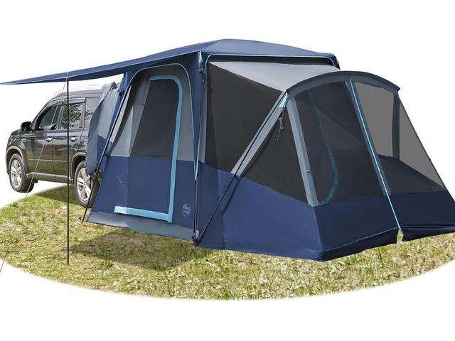 Lot 96-163905 - TIMBER RIDGE 5-9 Person SUV Tent with Screen Porch and Awning for Family Camping, Weather Resistant ...