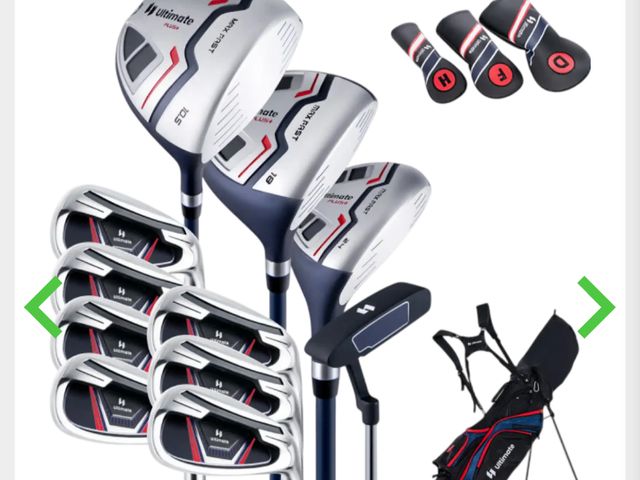 Lot 96-227172 - Costway Golf Club Set 11 Pieces Complete Package with Driver Irons Putter and Bag
New 
Msrp $254.99