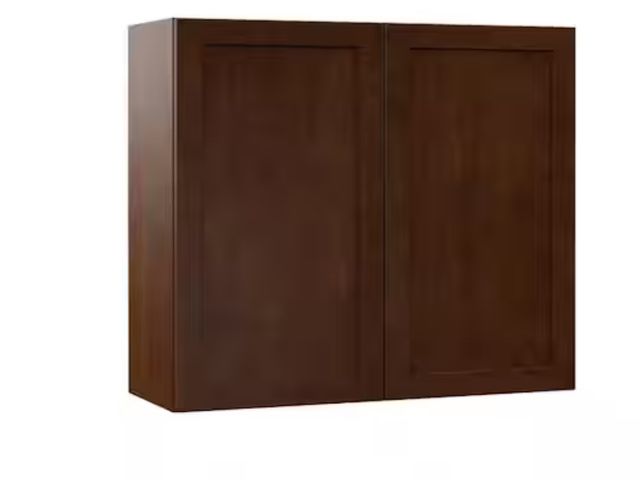 Lot 96-166433 - Hampton Bay
Designer Series Soleste Assembled 33x30x12 in. Wall Kitchen Cabinet in Spice

MSRP $227
...