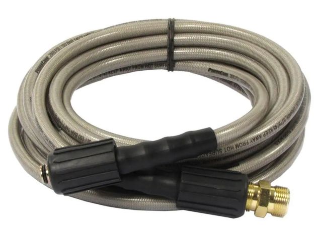 Lot 96-166898 - Powercare 1/4 in. x 25 ft. Replacement/Extension Hose with M22 Threaded Connections for 3200 PSI Col...