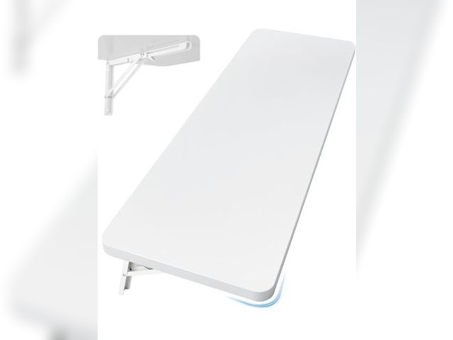 Lot 96-181460 - Wall Mounted Folding Table 47.2”L x 19.7”W, Laundry Folding Table with Heavy Duty Metal Collapsible ...