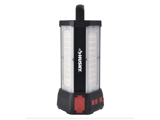 Lot 96-211110 - Husky 14,000 Lumen Area Utility
Hybrid LED Work Light with Rechargeable Battery MSRP $109 Appears li...