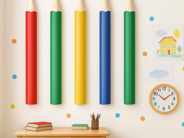 Lot 96-175816 - 10 Sets Giant Pencils Classroom Decor DIY Kit 29.5 Inch Pool Noodles Foam with Paper Pencil Tips for...