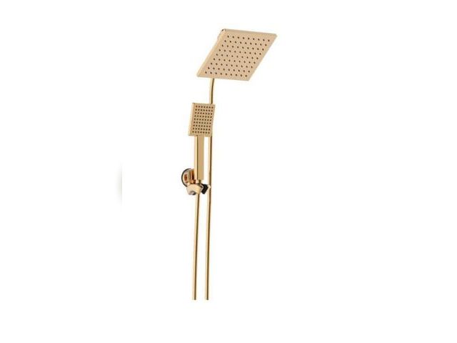 Lot 96-173462 - Glacier Bay Modern 1-Spray 7.9 in. Dual Tub Wall Mount Fixed and Handheld Shower Heads 1.8 GPM in Ma...