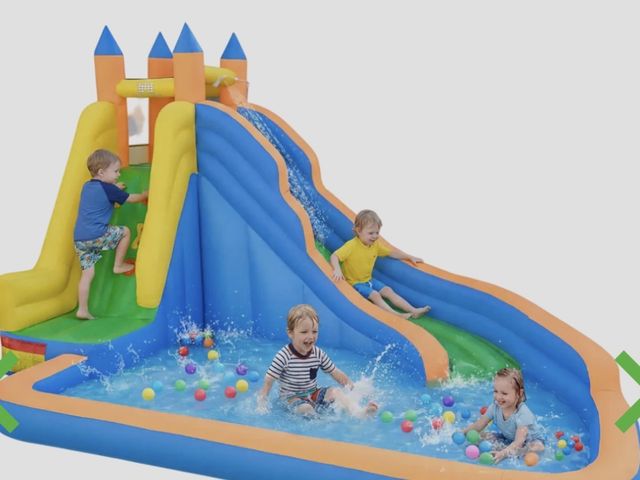 Lot 96-227604 - Costway 3-in-1 Inflatable Water Slide
Curved Slide MSRP $289.99 New