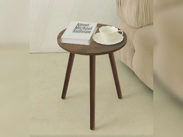 Lot 96-166165 - AWASEN Round Side Table, Small End Table for Living Room, Modern Wood Accent Table Coffee Side Table...