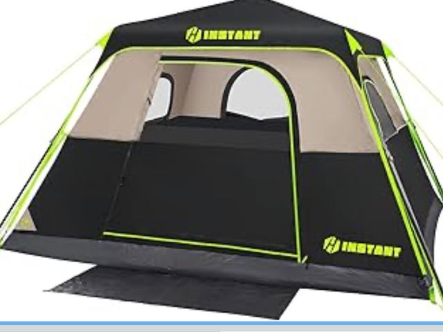 Lot 96-177074 - 4/6/8 Person Instant Tent, Waterproof Pop Up Tents for Camping with Rainfly, 60 Seconds Easy Setup, ...
