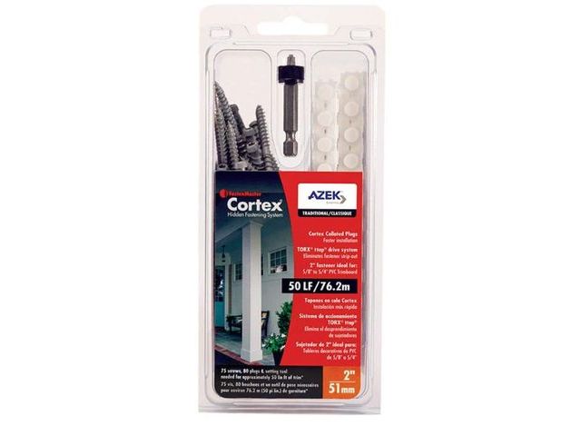 Lot 96-170791 - FastenMaster Collated Cortex Hidden Fastening System for AZEK Trim - 2 inch
Cortex screws and plugs ...