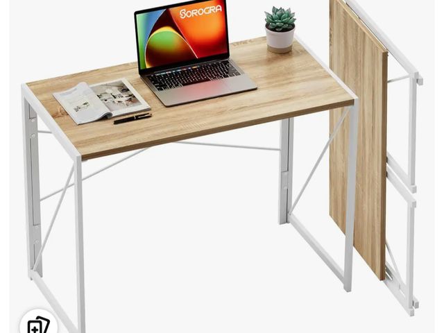 Lot 96-180965 - Coavas Folding Desk 31.5 inch Foldable Small Portable Computer Desks, Spaces Saving Writing Sturdy T...