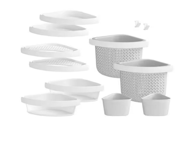 Lot 96-156747 - Sterling
STORE+ 12-Piece Wall Mounted Shower Caddy in White Finish

MSRP $169

New