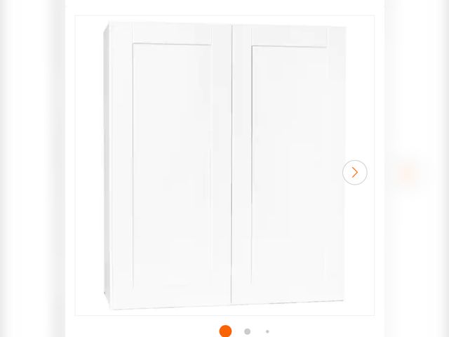 Lot 96-158231 - Hampton Bay
Shaker 36 in. W x 12 in. D x 42 in. H Assembled Wall Kitchen Cabinet in Satin White new ...