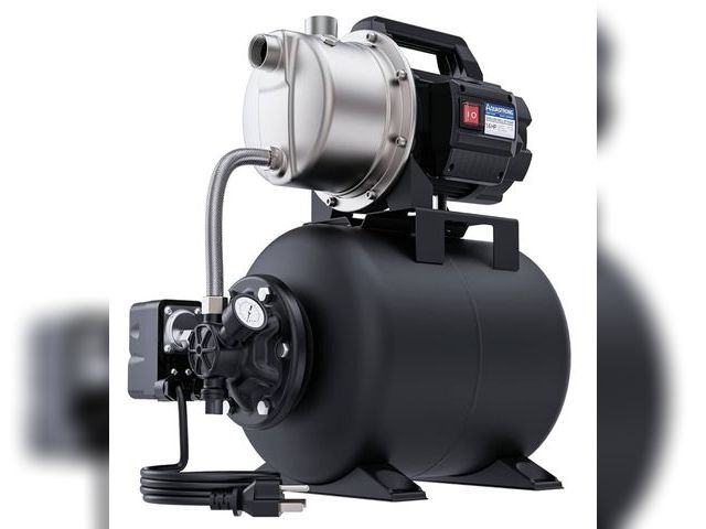 Lot 96-173342 - Aquastrong 1.6 HP Shallow Well Pump with Pressure Tank, 1320 GPH, 115V, Stainless Steel Irrigation, ...