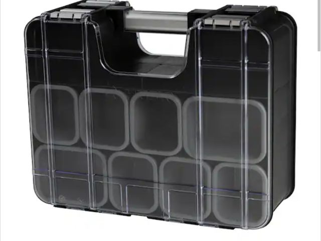 Lot 96-190220 - Husky 33-Compartment Adjustable Double Sided Tool Storage Organizer Broken, closure clips missing on...