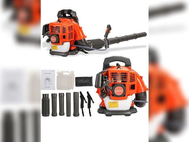 Lot 96-172352 - Backpack Gas Powered Leaf Blower, 52CC 550CFM 3HP 2 Stroke Grass Lawn Blower Air Cooling Gasoline Ba...