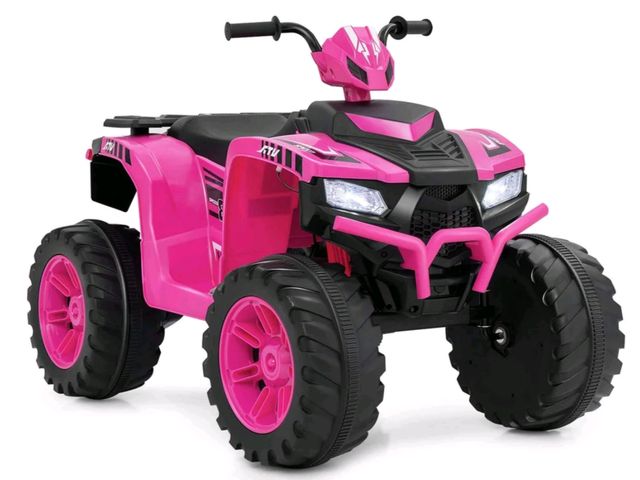 Lot 96-225967 - Costway 24V Kids Ride-On Electric ATV 4-Wheeler Quad Car with Wireless Connection Pink
Open box 
App...