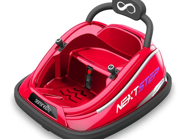 Lot 96-180677 - SereneLife 12V Electric Bumper Car for Kids – Remote Control Option, 360° Spin, LED Lights, Safety B...