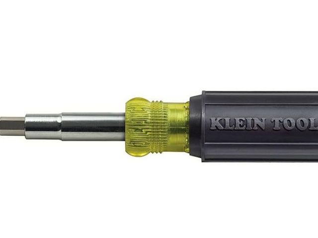 Lot 96-165334 - Klein Tools 32527 Multi-Bit Screwdriver / Nut Driver, 11-in-1 with Phillips, Slotted, Square, and Sc...