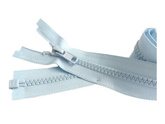 Lot 96-184535 - 2pcs 10 Inch YKK #5 Vislon Molded Plastic Separating Zippers - Made in USA (Candy Blue ) New