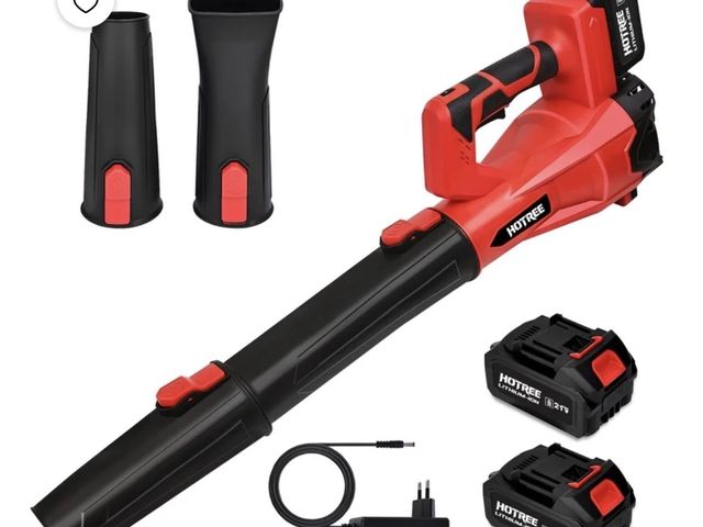 Lot 96-233260 - HOTREE Cordless Electric Leaf Blower, 480CFM/160MPH, 6 Speed Mode with 2 Batteries for Lawn, Patio &...