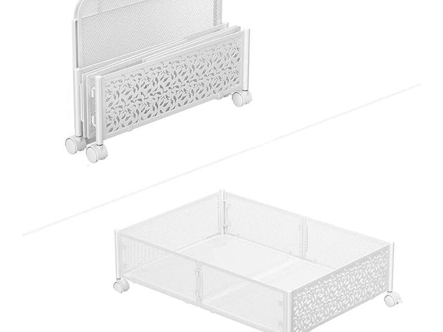 Lot 96-170638 - Under Bed Storage -Foldable and Movable, Metal Storage Drawer Containers with Delicate Patterns, Sto...