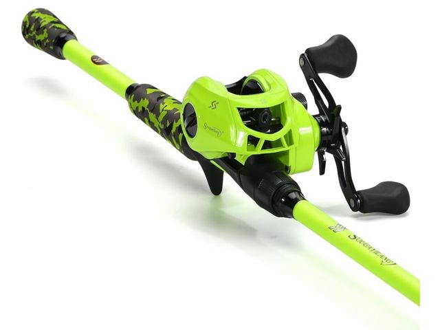 Lot 96-170011 - Sougayilang Baitcast &amp; Spinning Reel and Fishing Rod Combo, IM7 Graphite 2Pc Blank Rods,EVA Hand...