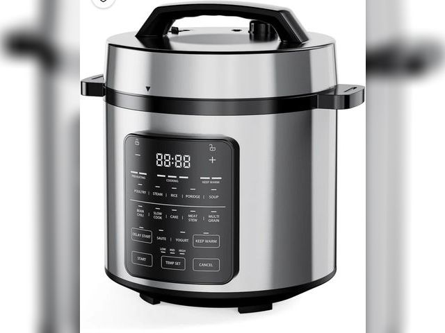 Lot 96-230954 - 12-in-1 Electric Pressure Cooker 6 QT Stainless Steel Multi Cooker Electric for Pressure, Rice, Stea...