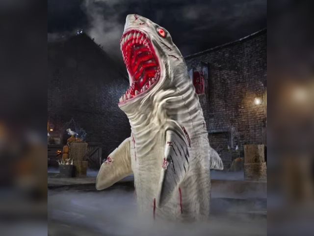 Lot 96-179804 - 7 Ft Dead Water LED Megalodon Shark Home Depot Home Accents
Open Box 
Appears Unused