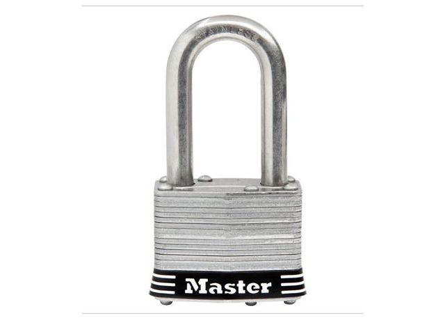 Lot 96-222184 - Master Lock Stainless Steel Outdoor
Padlock with Key, 1-3/4 in.
Wide, 1-1/2 in. Shackle New