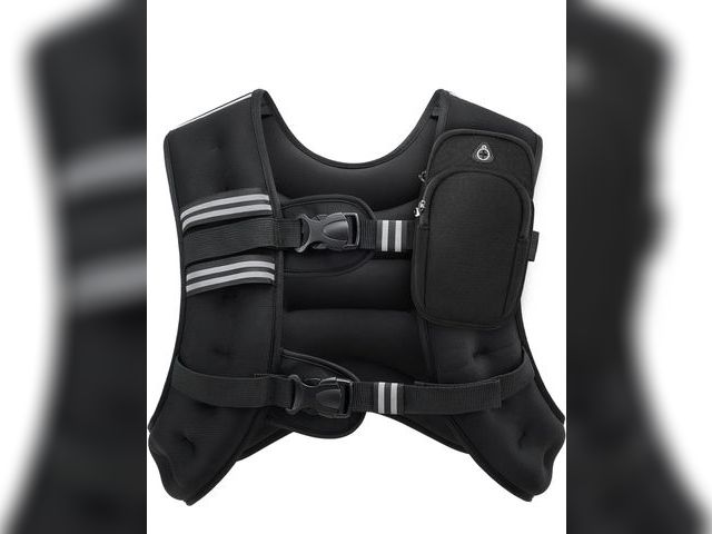 Lot 96-163961 - ZELUS Weighted Vest, 6lb/8lb/12lb/16lb/20lb/25lb/30lb Weight Vest with Reflective Stripe for Workout...