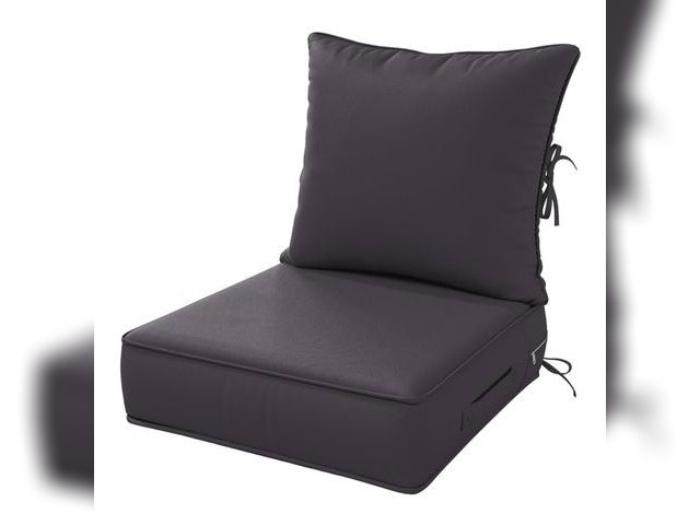 Lot 96-171118 - Outdoor Patio Chair Cushions Set Waterproof &amp; Fade Resistant Deep Seat and Back Cushions with Re...