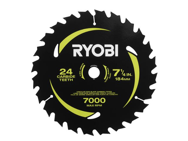 Lot 96-163215 - Ryobi 7-1/4" x 24T CARBIDE TEETH THIN KERF CIRCULAR SAW BLADE New