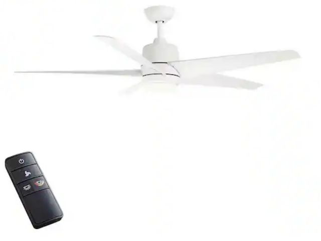 Lot 96-179611 - Hampton Bay
Mena 54 in. White Color Changing Integrated LED Indoor/Outdoor Matte White Ceiling Fan w...
