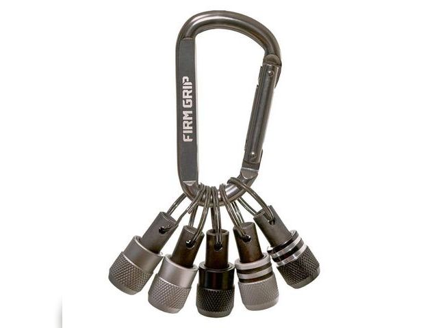 Lot 96-163649 - FIRM GRIP Build-A-Rig 3/4 in. x 3 3/16 in.
Impact Driver Bit Steel Carabiner

New